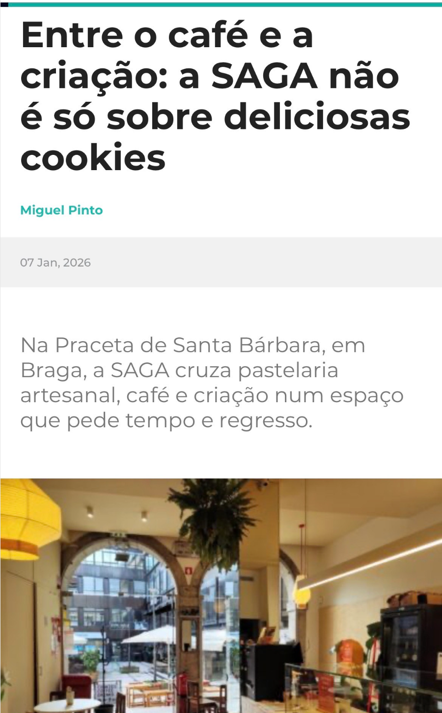 A SAGA na Vida Ativa: café, cookies e criação em Braga